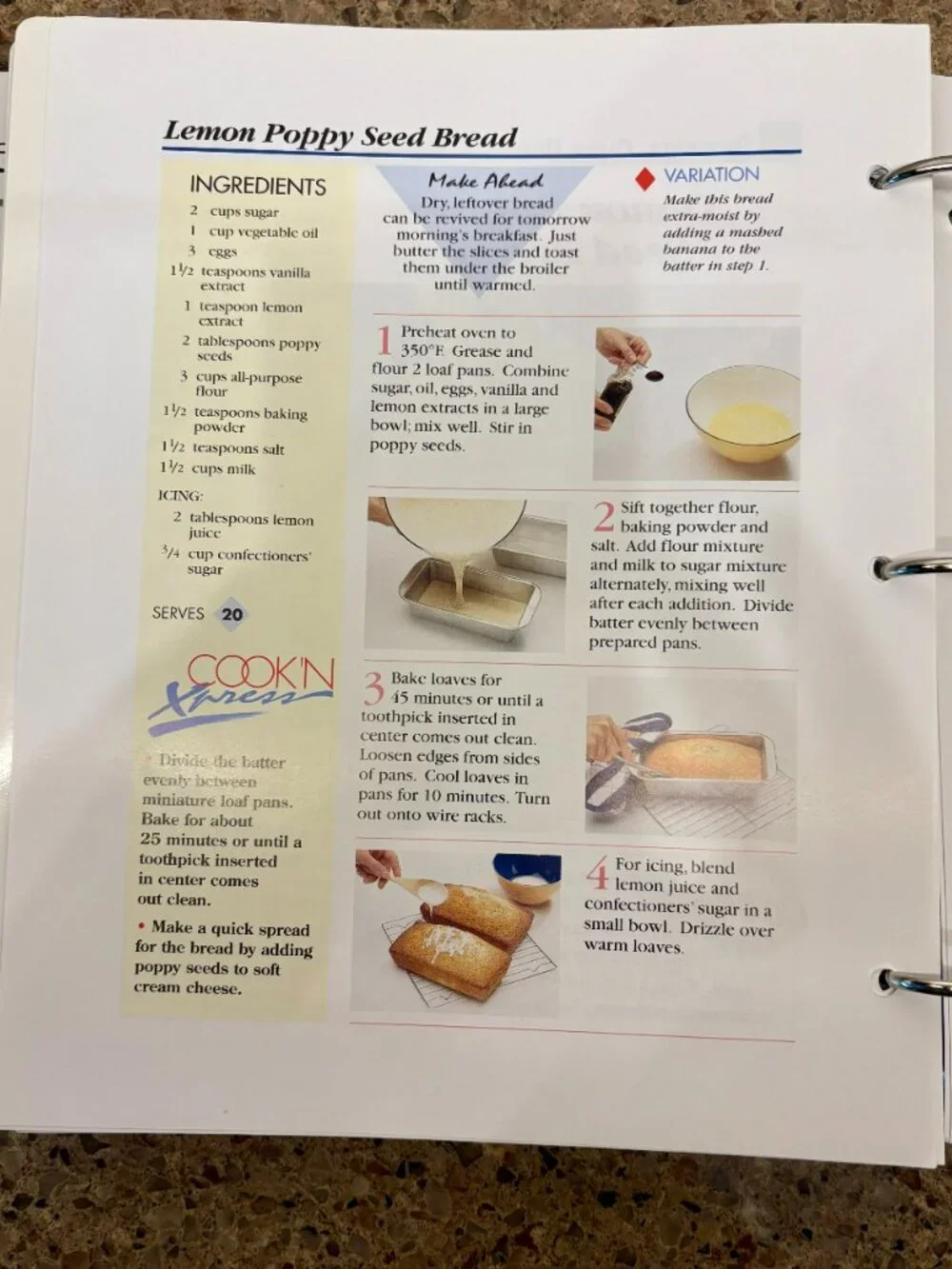 The Best of Everyday Cooking 3-Ring Binder Cookbook - Hardcover Book
